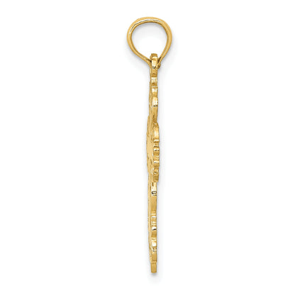 10K Yellow Gold Fancy Cross Pendant