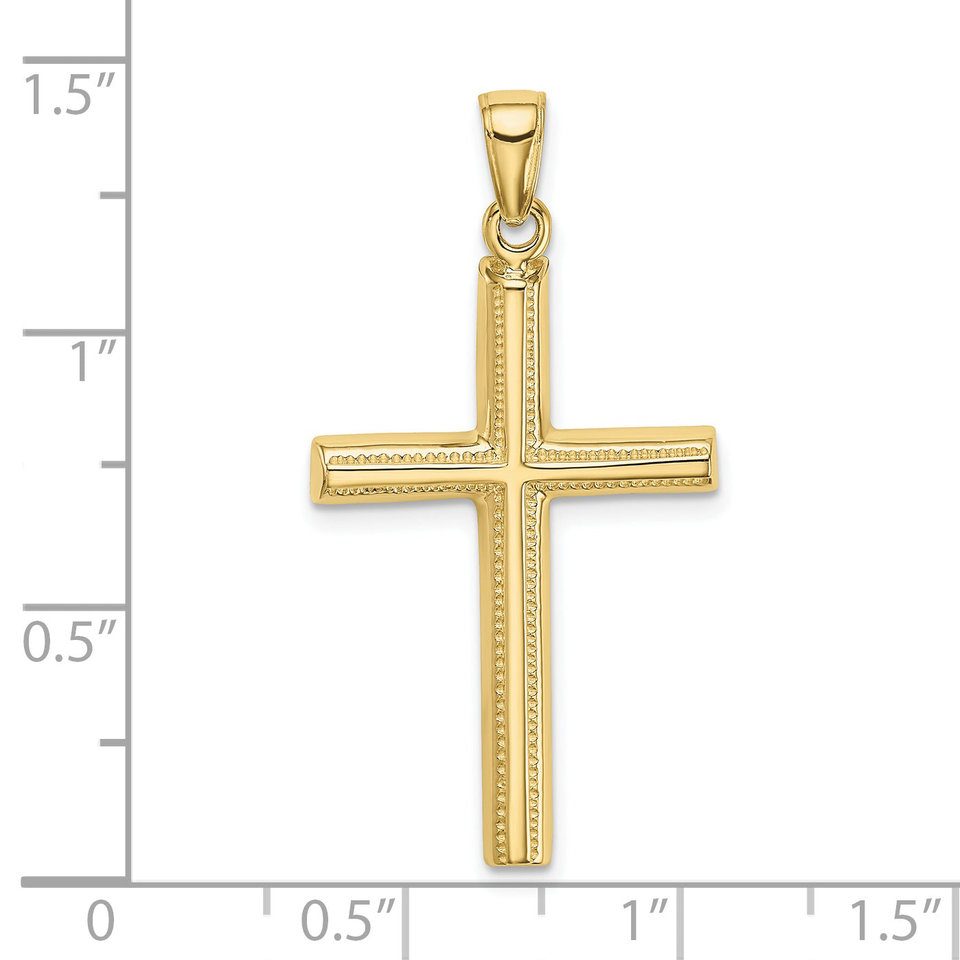10K Yellow Gold 10K Polished Cross Pendant