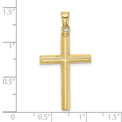 10K Yellow Gold 10K Polished Cross Pendant
