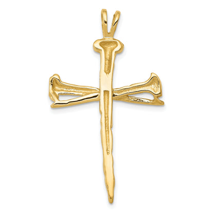 10K Yellow Gold Polished Cross Charm
