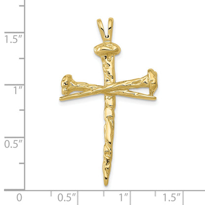10K Yellow Gold Polished Cross Charm
