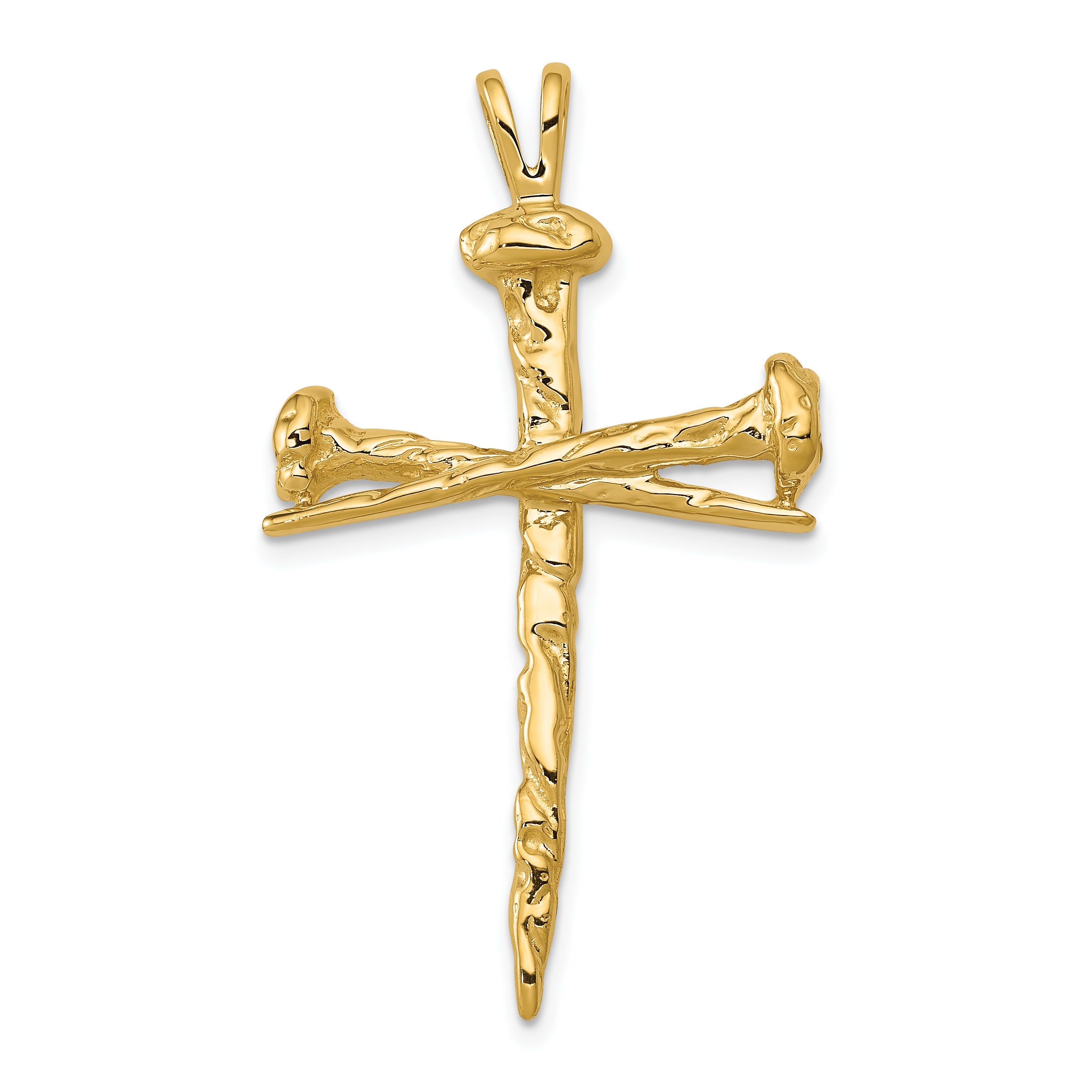 10K Yellow Gold Polished Cross Charm