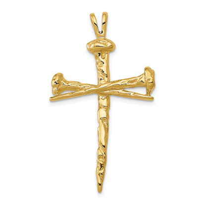 10K Yellow Gold Polished Cross Charm