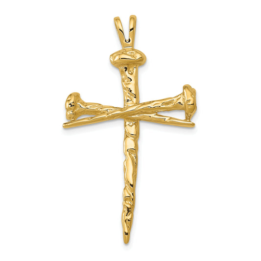 10K Yellow Gold Polished Cross Charm