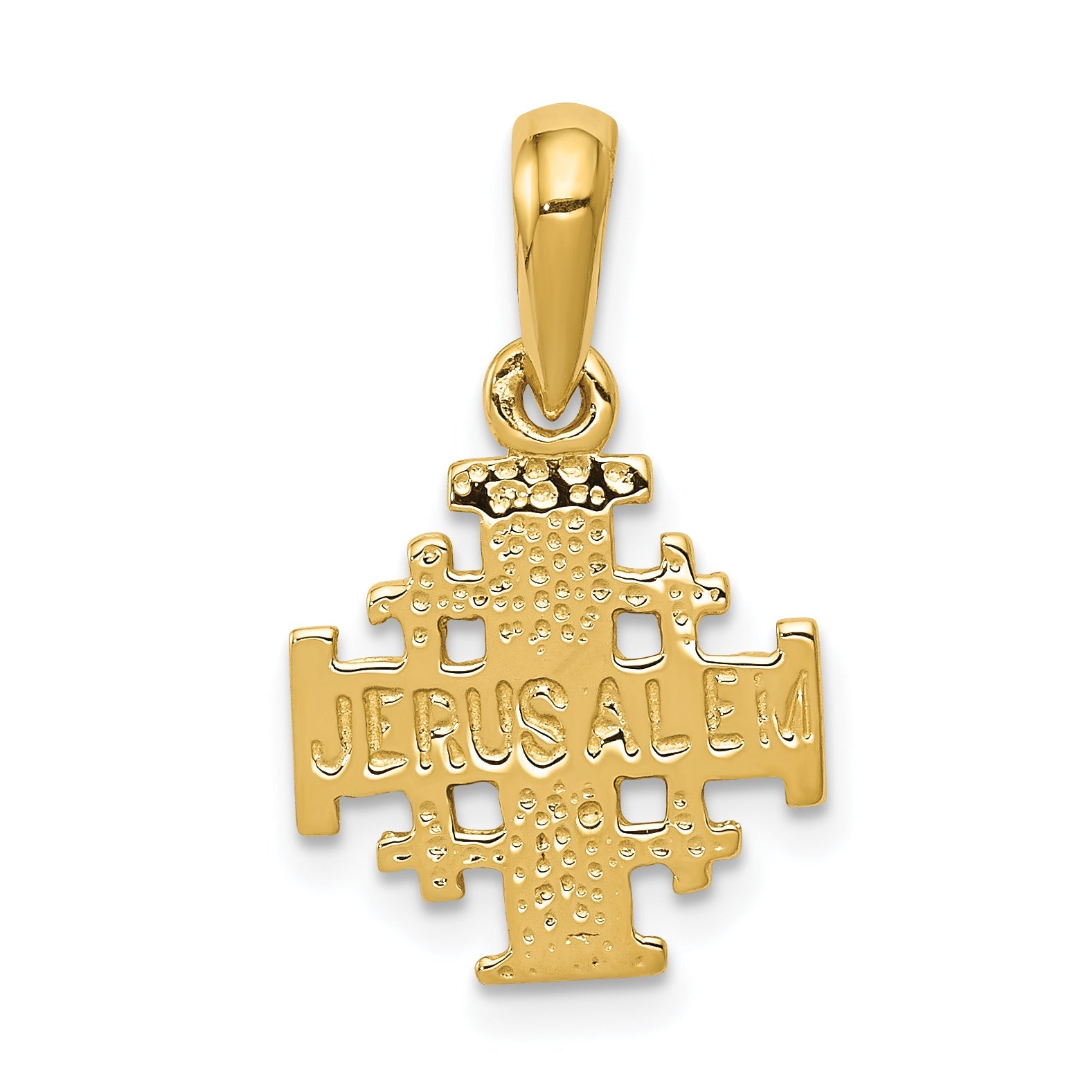 10K Yellow Gold Jerusalem Cross Charm