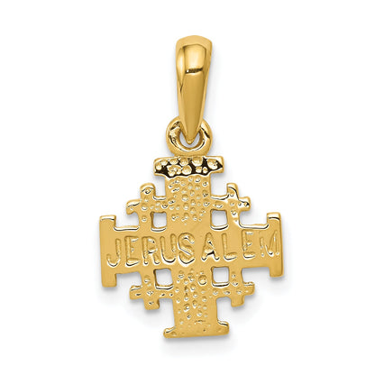 10K Yellow Gold Jerusalem Cross Charm