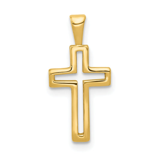 10K Yellow Gold Cross Charm