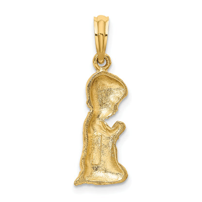 10K Yellow Gold Praying Boy Charm
