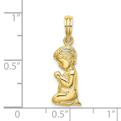 10K Yellow Gold Praying Boy Charm
