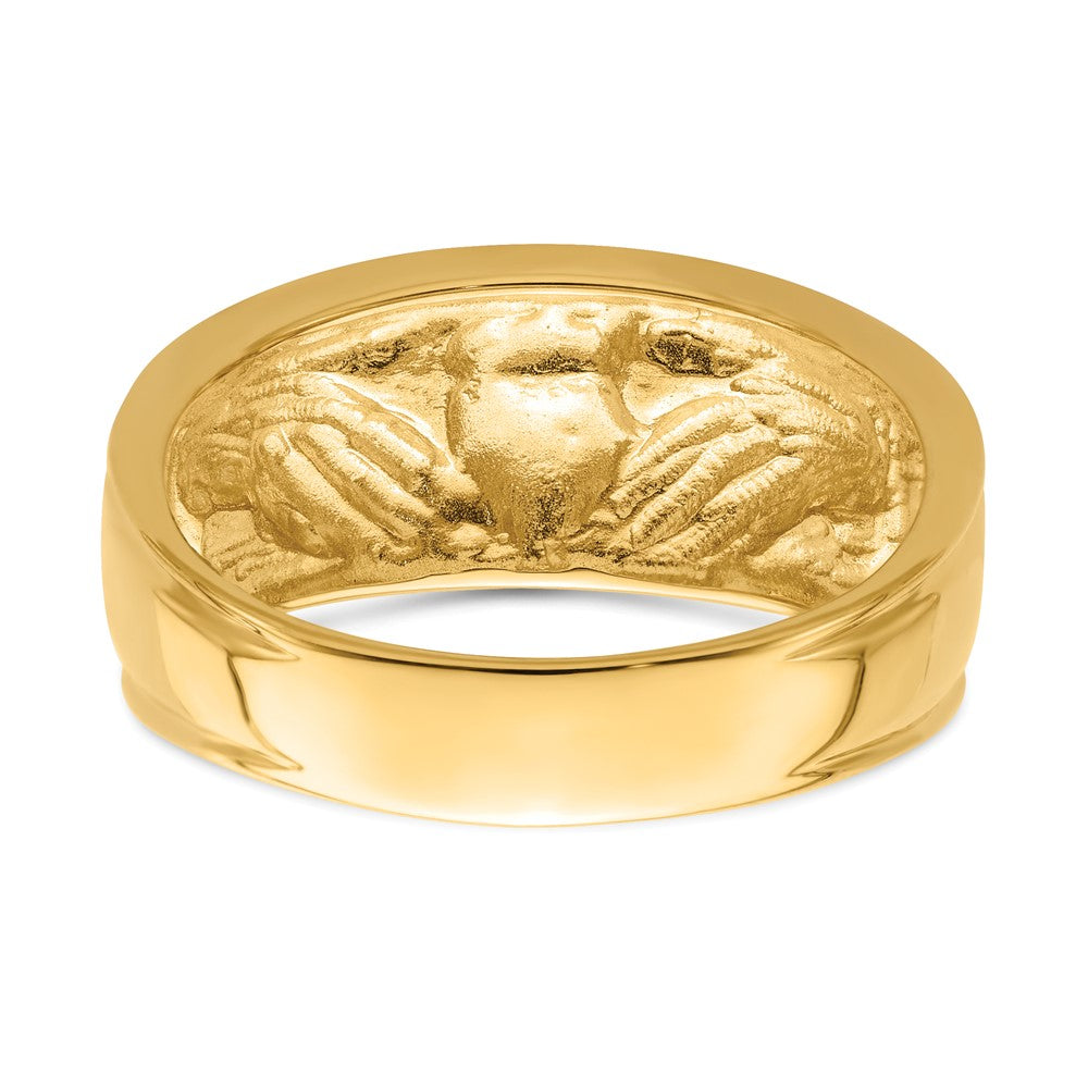 10K Yellow Gold Polished Men'S Claddagh Band