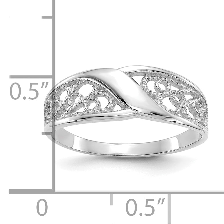 10K White Gold 10K Filigree Ring