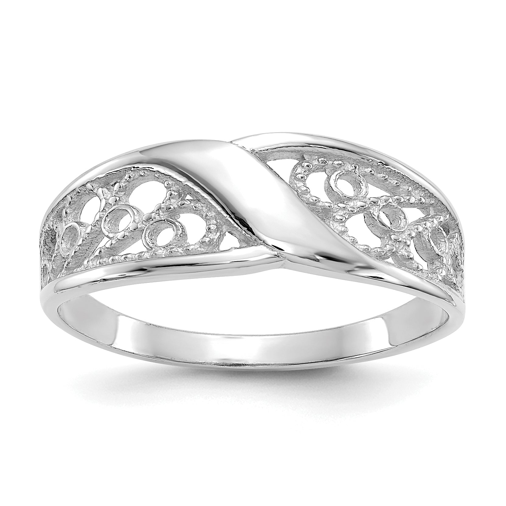10K White Gold 10K Filigree Ring
