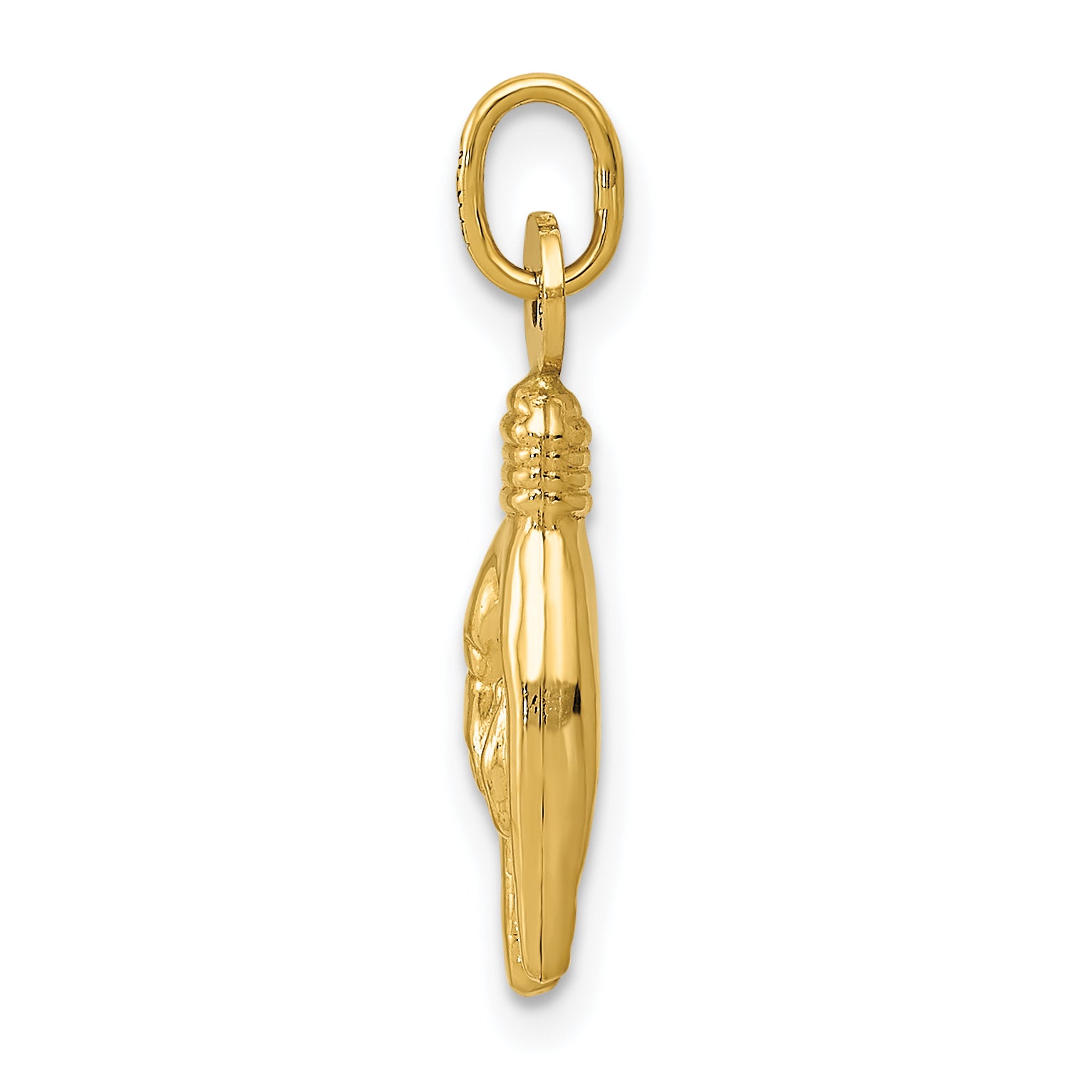 10K Yellow Gold Rock On Sign Charm