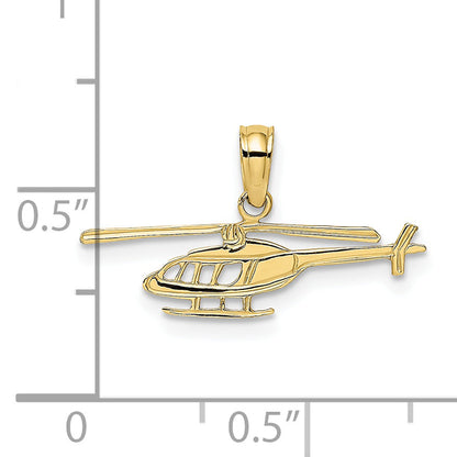 10K Yellow Gold Helicopter Charm