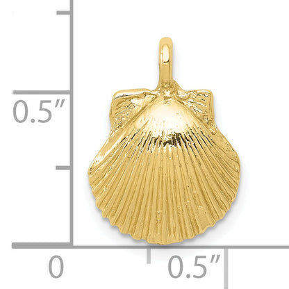 10K Yellow Gold Seashell Pendant