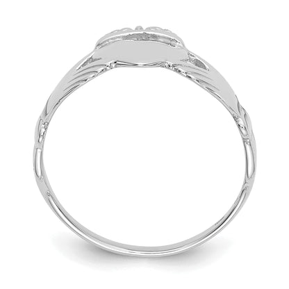 10K White Gold 10K Ladies Claddagh Ring