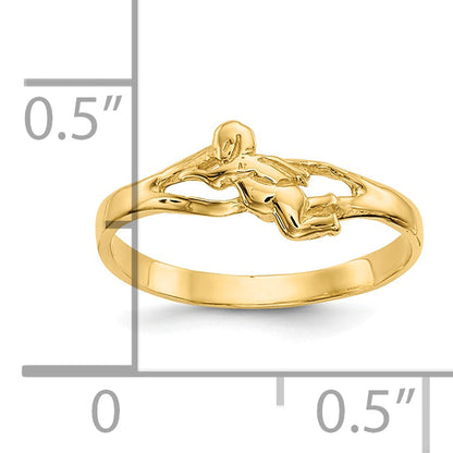 10K Yellow Gold 10K Angel Baby Ring