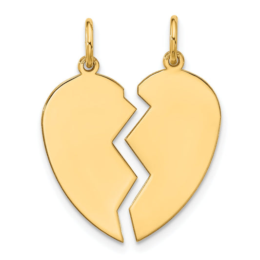 10K Yellow Gold 10K 2 Piece Small Heart Charm