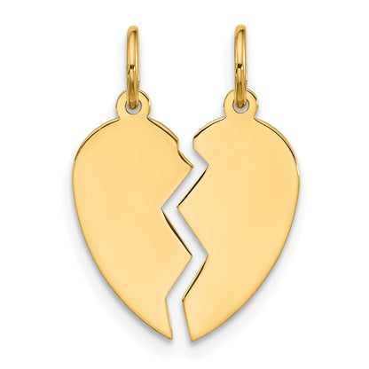 10K Yellow Gold 10K 2 Piece Extra Small Heart Charm