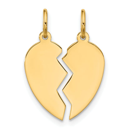 10K Yellow Gold 10K 2 Piece Extra Small Heart Charm
