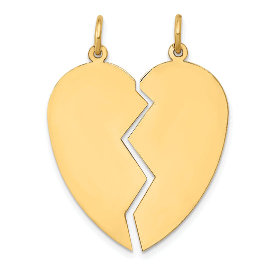 10K Yellow Gold 10K 2 Piece Heart Charm Set