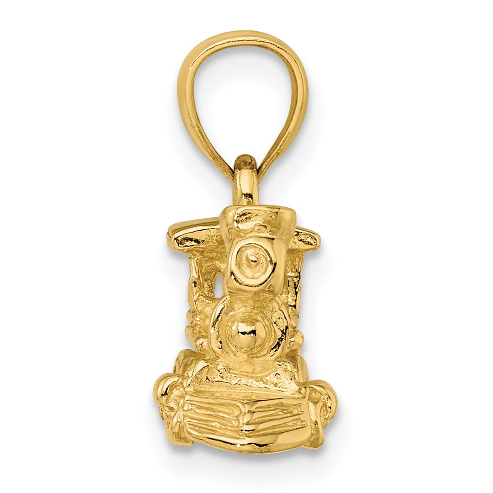 10K Yellow Gold 10K 3-D Locomotive Pendant