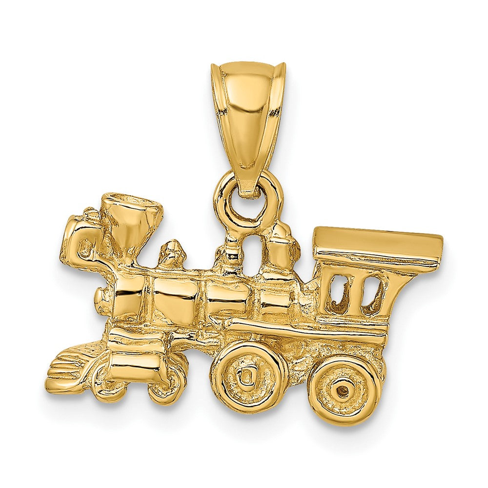 10K Yellow Gold 10K 3-D Locomotive Pendant