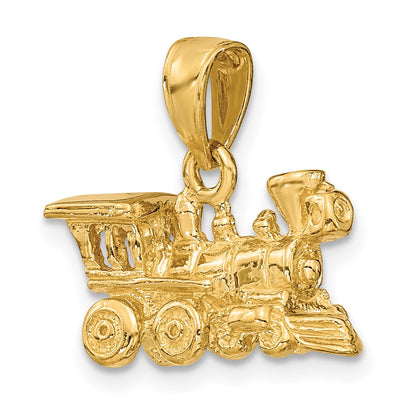 10K Yellow Gold 10K 3-D Locomotive Pendant