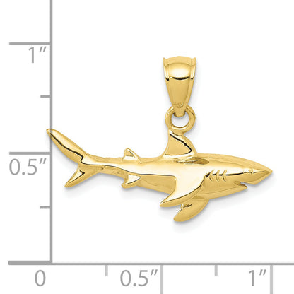 10K Yellow Gold 10K Shark Pendant