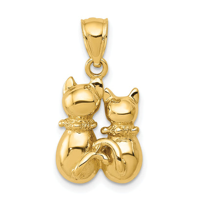 10K Yellow Gold 10K Cat Pendant