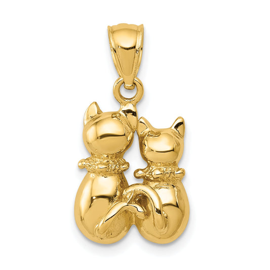 10K Yellow Gold 10K Cat Pendant