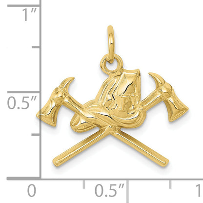 10K Yellow Gold Fire Department Charm