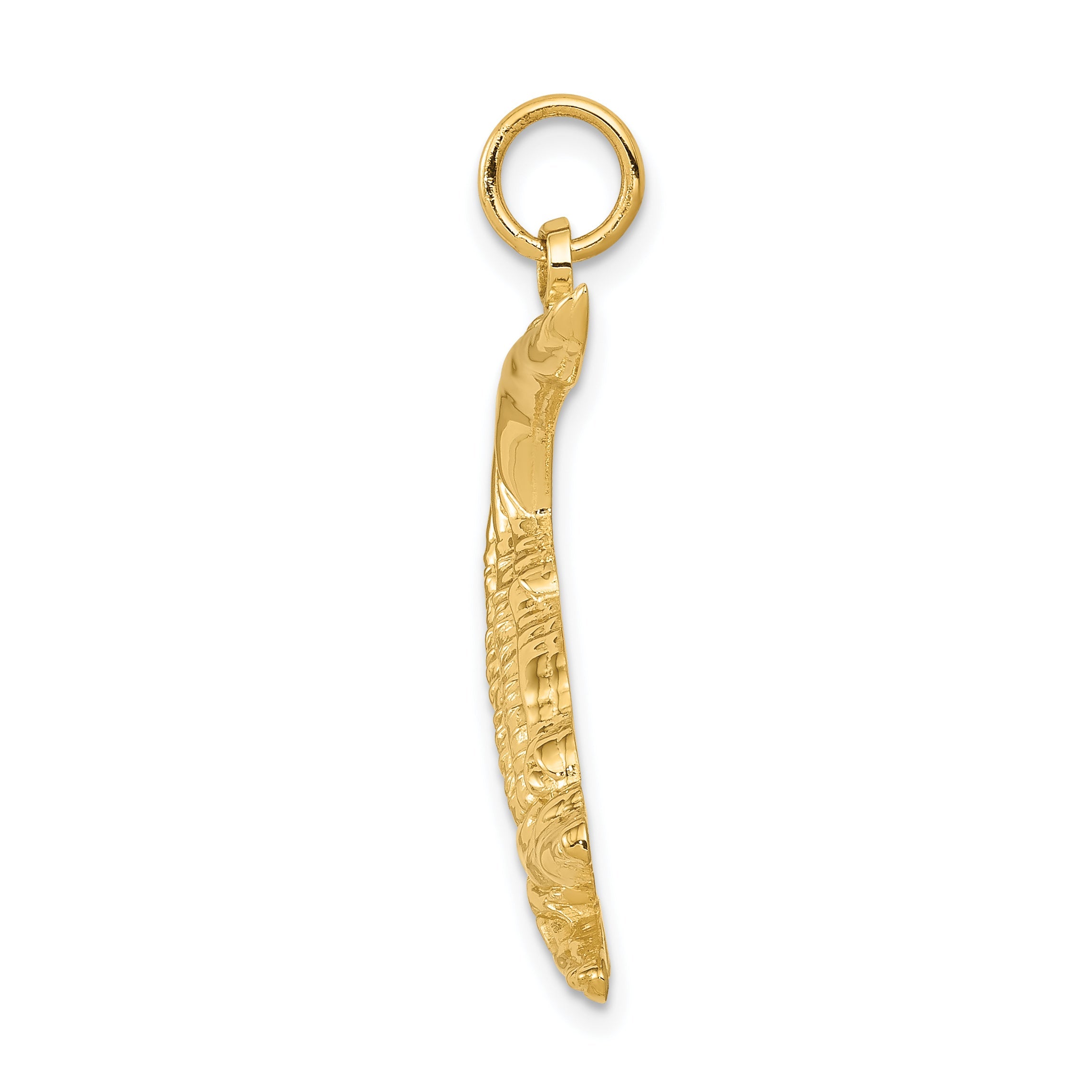 10K Yellow Gold Alligator Charm