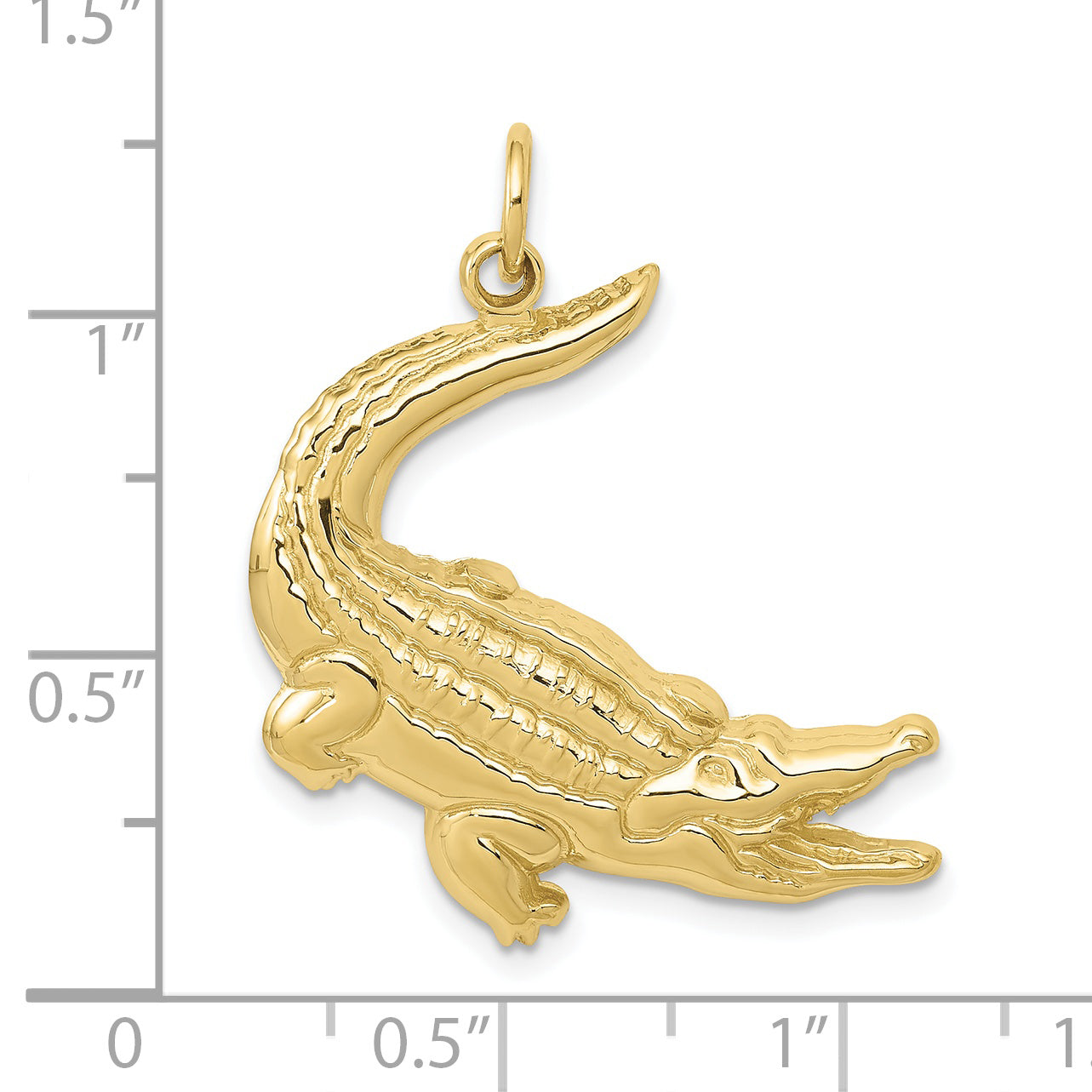 10K Yellow Gold Alligator Charm