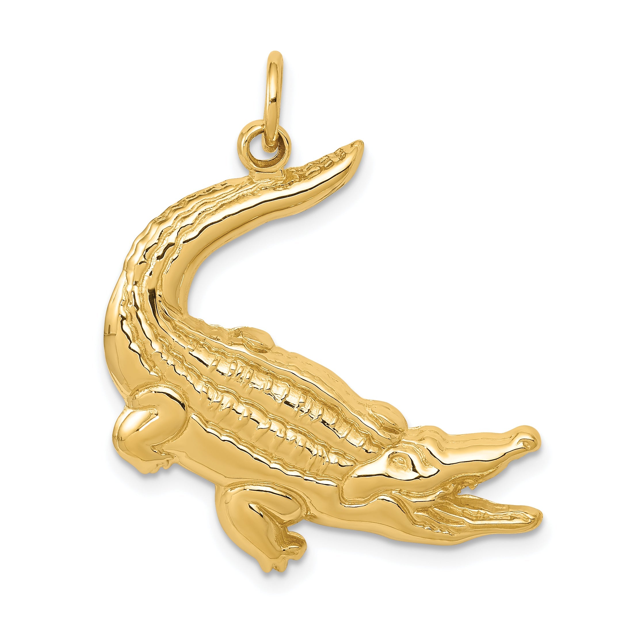 10K Yellow Gold Alligator Charm