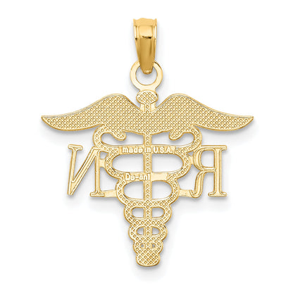 10K Yellow Gold 10K Rn Caduceus Pendant