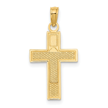 10K Yellow Gold 10K Rn Caduceus Cross Charm