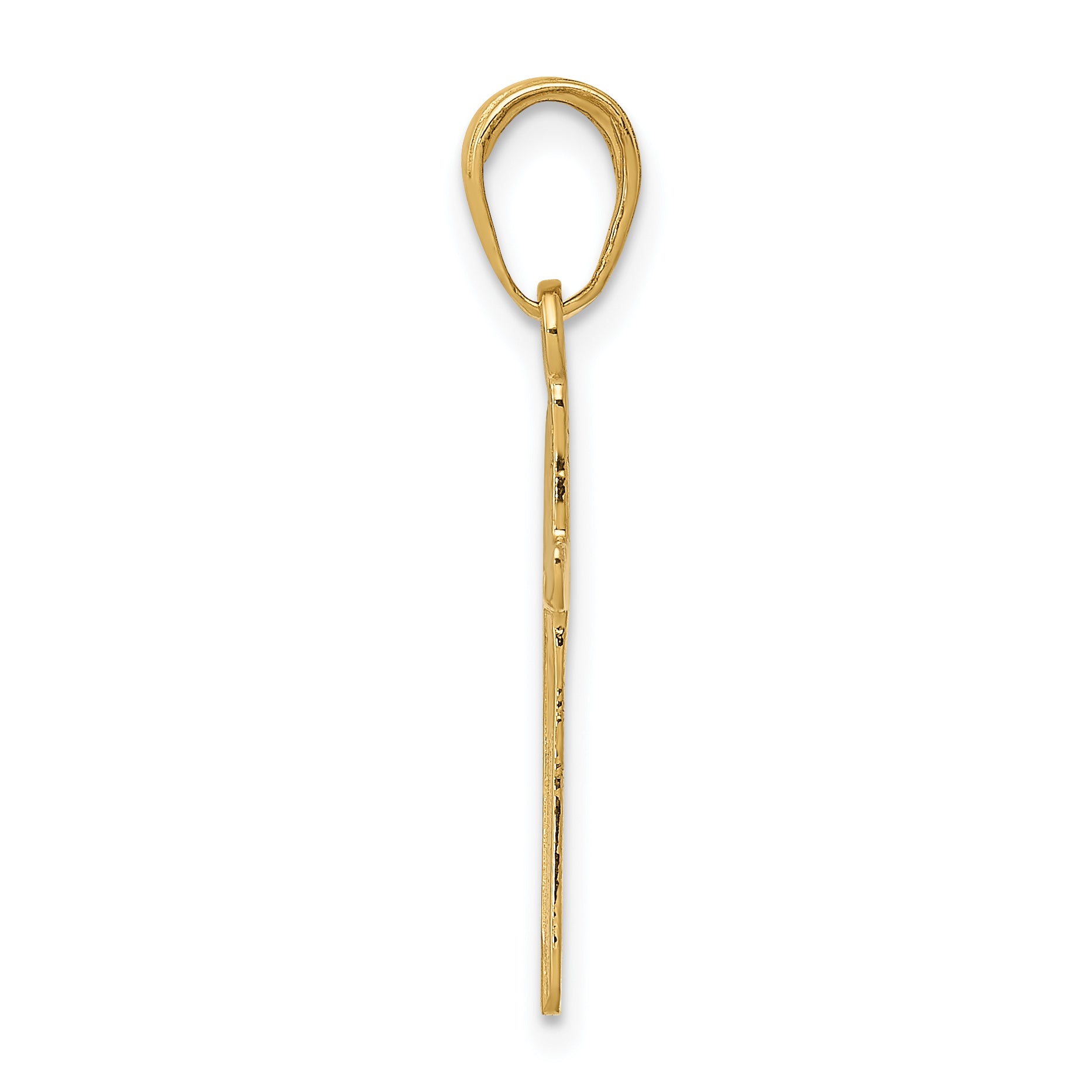 10K Yellow Gold Polished Cross Pendant