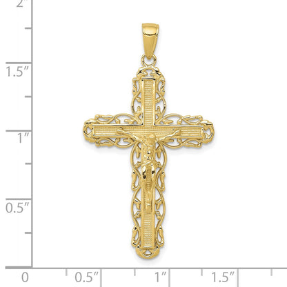 10K Yellow Gold Crucifix Pendant