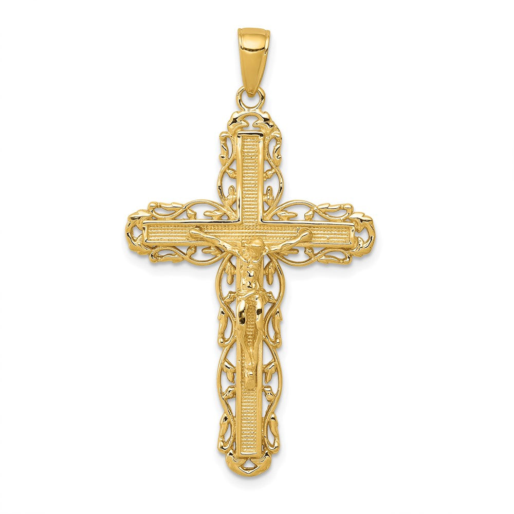 10K Yellow Gold Crucifix Pendant