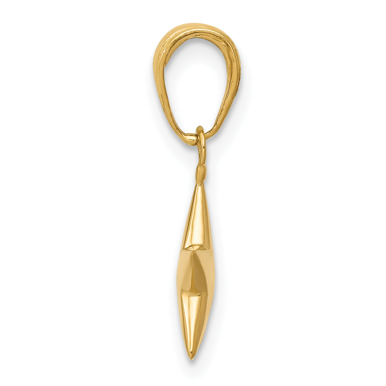 10K Yellow Gold Small Polished 3-D Star Charm