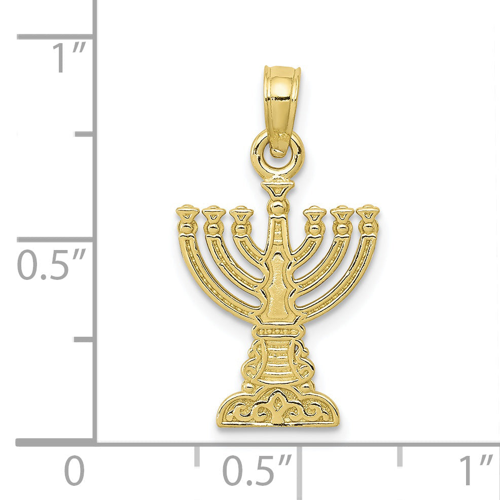 10K Yellow Gold 10K Menorah Pendant