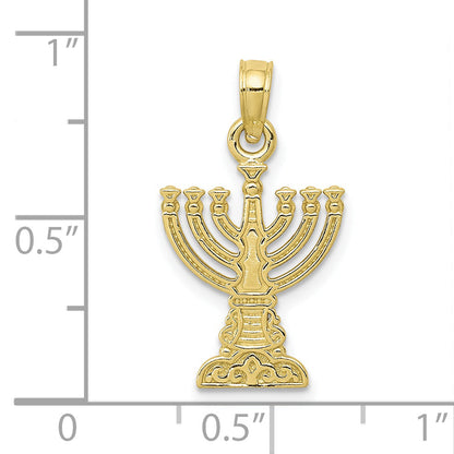 10K Yellow Gold 10K Menorah Pendant