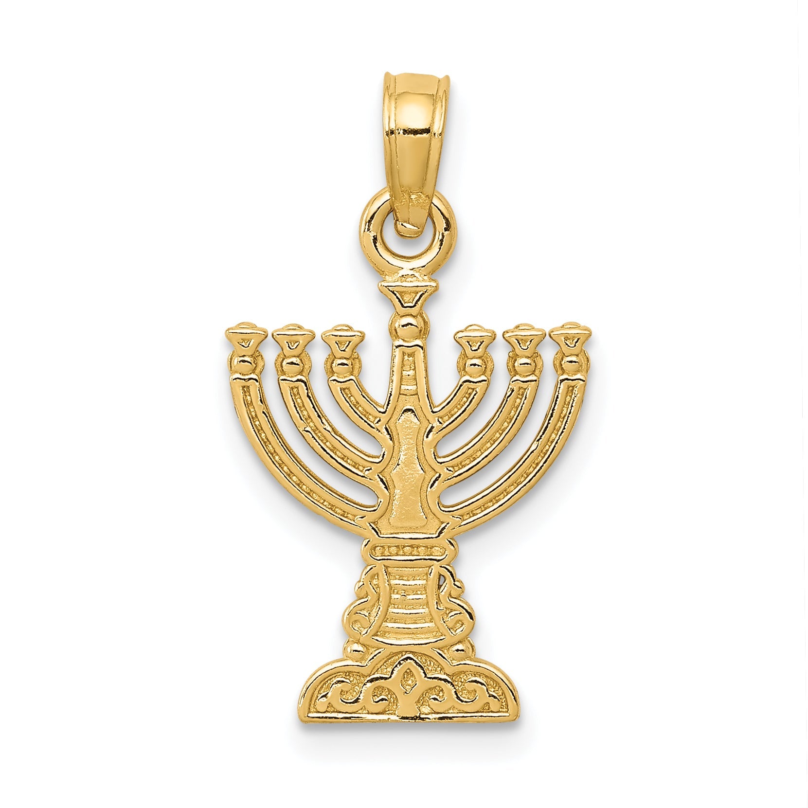10K Yellow Gold 10K Menorah Pendant