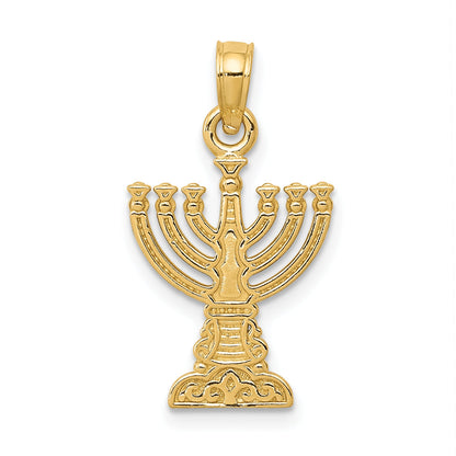 10K Yellow Gold 10K Menorah Pendant