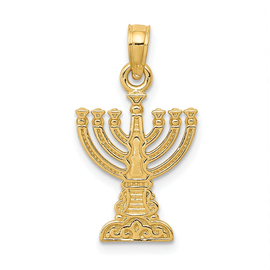 10K Yellow Gold 10K Menorah Pendant