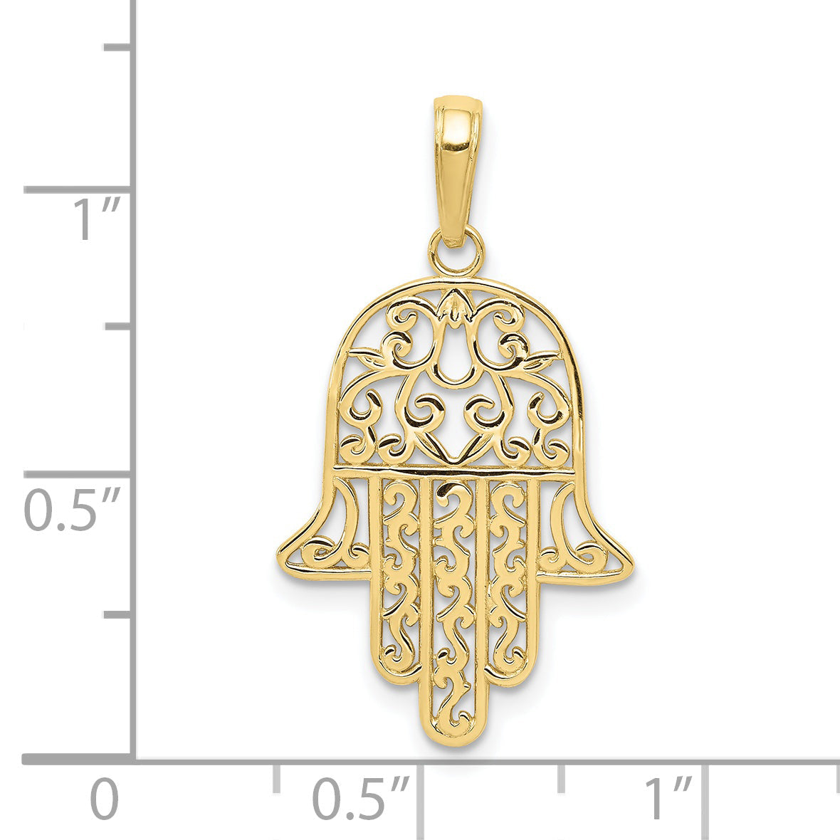 10K Yellow Gold Chamseh Pendant