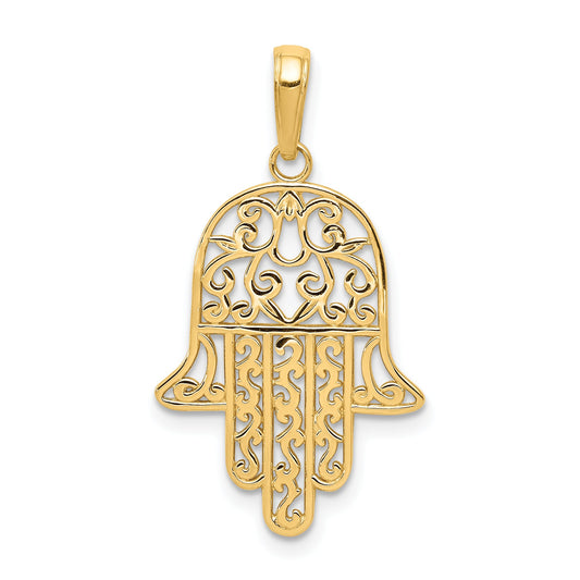 10K Yellow Gold Chamseh Pendant
