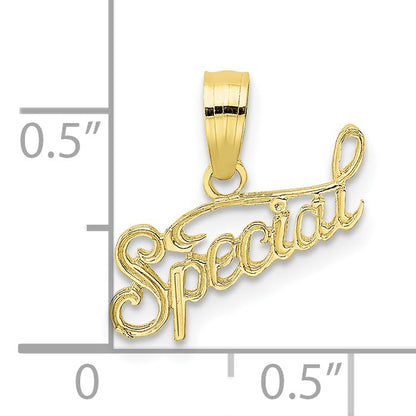 10K Yellow Gold 10K Polished And Textured Special Pendant