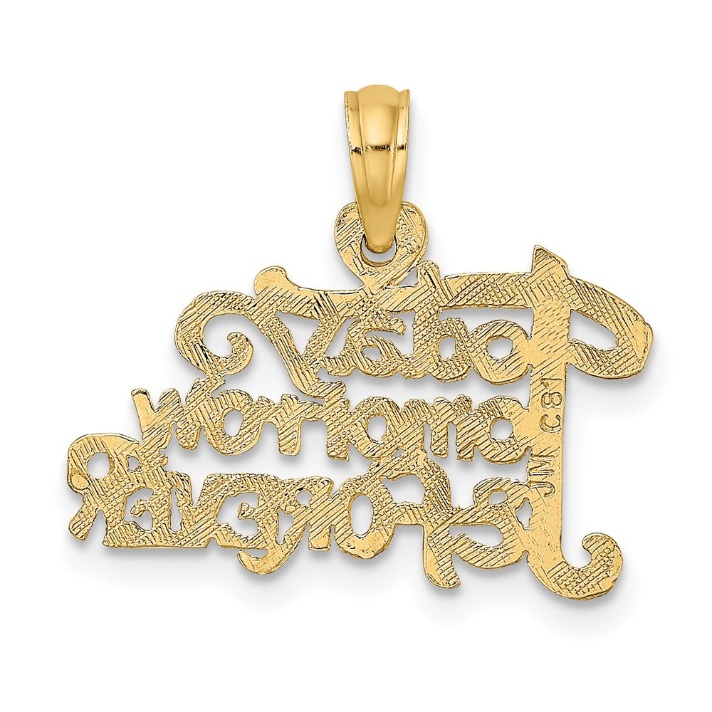10K Yellow Gold 10K Today Tomorrow And Forever Charm